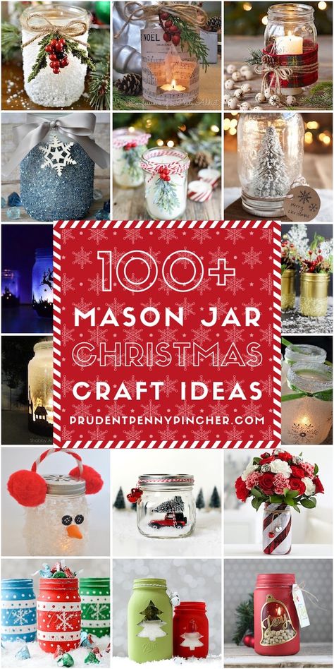 100 Mason Jar Christmas Crafts #Christmas #ChristmasCrafts #Crafts #DIY #ChristmasDecor #ChristmasDecorations #MasonJarCrafts #ChristmasCenterpieces #ChristmasGifts Jar Christmas Crafts, Jar Decoration Ideas, Mason Jar Christmas, Holiday Mason Jar, Mason Jar Christmas Crafts, Christmas Mason Jars Diy, Mason Jar Christmas Gifts, Diy Mason Jar, Christmas Craft Ideas