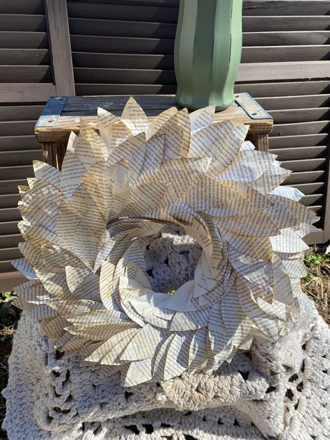 Book page wreath