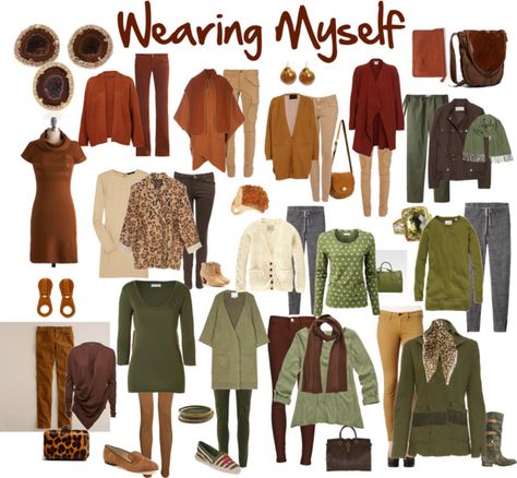 "Wearing Myself" by jeaninebyers on Polyvore Soft Autumn Deep, Autumn Color Palette Fashion, Deep Autumn Color Palette, Autumn Skin, Soft Autumn Color Palette, Autumn Color Palette, Deep Autumn, Seasonal Color Analysis, Dark Autumn