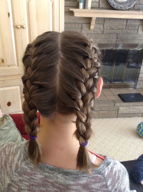 Beautiful French braids done my my best friend😉 French Ponytail, French Plaits, Two French Braids, Ponytail Braid, 2 Braids, French Braids, Braided Ponytail, Plaits, French Braid