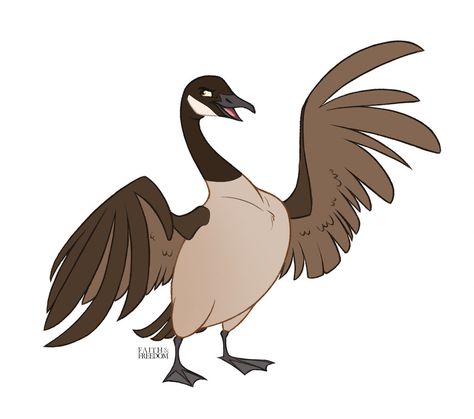 Canadian Goose by faithandfreedom on DeviantArt Goose Drawing, Illustration Art Kids, Canadian Goose, Cartoon Birds, Posca Art, Animated Animals, Anime Animals, Animal Sketches, Bird Drawings