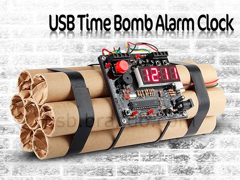 USB Time Bomb Alarm Clock 737 Cockpit, Boeing 737 Cockpit, Usb Gadgets, Thermos Flask, Boeing 737, Rechargeable Battery, Ferret, Alarm Clock, Islamic Art