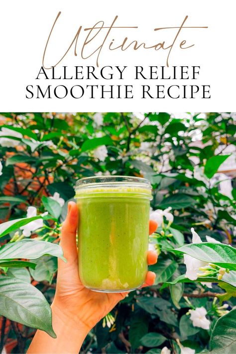 Try this Ultimate Smoothie for allergy relief recipe packed with allergy-fighting ingredients like allergy-fighting apple and fruits to alleviate asthma and allergies. How To Get Rid Of Allergies Naturally, Natural Allergy Remedies, Bad Allergies, Natural Allergy Relief, Allergy Remedies, Motion Sickness, Organic Lifestyle, Allergy Relief, Seasonal Allergies