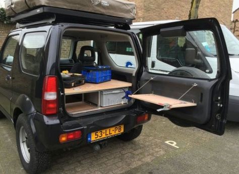 Jimny Camping Setup, Suzuki Jimny Camper, Suzuki Jimny Off Road, Rav4 Camping, Montero 4x4, Suzuki Jimmy, New Suzuki Jimny, Mini 4x4, Jimny 4x4