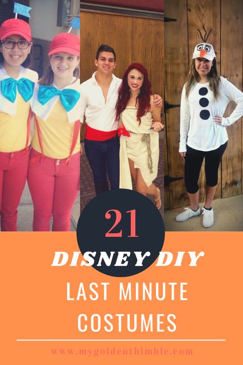 On this post, you will find all DIY Disney Costumes for Boys, Girls, Couples, Friends, even for the Whole Family!! #disneycostumesdiy #halloweendiy #halloweencostumeideas Disney Fancy Dress Diy, Easy Male Disney Costumes, Cartoon Character Costumes Diy, Quick Disney Costumes Last Minute, Diy Mens Disney Costume, Disney Day At School Costumes, Cartoon Characters Costumes Ideas Easy, Cheap Disney Costumes Diy, Funny Disney Halloween Costumes