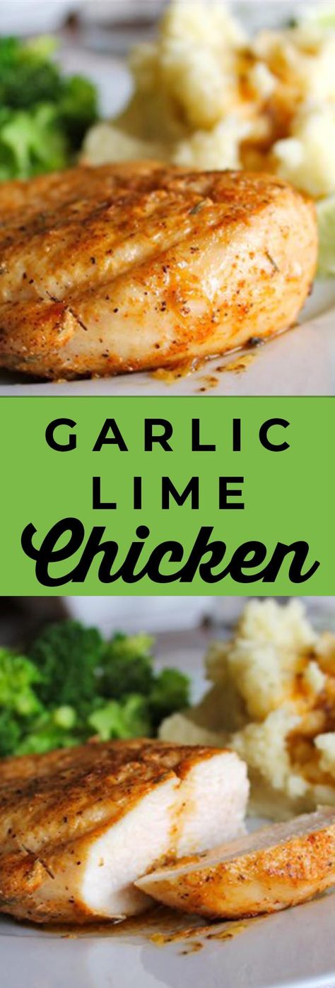 Garlic Lime Chicken from The Food Charlatan. #easy #easydinner #recipe #chicken #lime #garlic #chickenbreast Creamy Lime Chicken, Chicken And Lime Recipes, Chicken With Lime Recipes, Chicken Lime Recipes, Lime Chicken Breast Recipes, Baked Lime Chicken Recipes, Lime Grilled Chicken, Lime Crema Recipe, Lime Chicken Breast