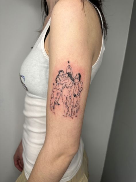 Grace Tattoos, Dna Tattoo, Witch Tattoo, Full Body Tattoo, Jesus Love, Three Graces, Simplistic Tattoos, Piercing Tattoo, Get A Tattoo