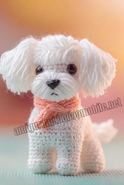 Amigurumi Crochet Dog Free Pattern-3 Maltese Crochet Pattern Free, Crochet Maltese Dog Pattern, Crochet Dog Pattern Free Amigurumi, Dog Crochet Patterns Free, Crochet Dog Free Pattern, Dog Amigurumi Free Pattern, Patterns For Toys, Crochet Dog Amigurumi, Yarn Toys