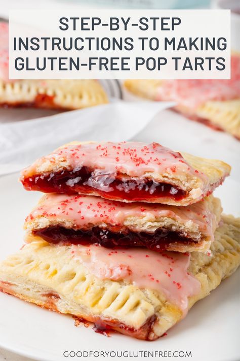 Gluten Free Poptart, Gluten Free Dairy Free Pop Tarts, Dairy Free Poptarts, Gluten Free Strawberry Poptarts, Gluten Free Dairy Free Pastry Dough, Gf Pop Tarts, Gluten Free Poptart Recipe, Gluten Free Empanadas Recipes, Easy Gf Recipes