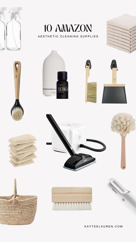 Aesthetic Cleaning Supplies, Cleaning Products Aesthetic, Minimal Organization, Aesthetic Cleaning, Cleaning Essentials, Apartment Guide, Cleaning Inspiration, Clean House Schedule, House Essentials