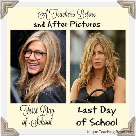 Teacher's Funny Before and After Pictures - First Day of School and Last Day of School Funny Teacher Quotes, Quotes Teachers, Teacher Funnies, Teacher Humour, Teacher Sayings, Teacher Memes Funny, Witty Humor, Teacher Quotes Funny, Teacher Quotes Inspirational