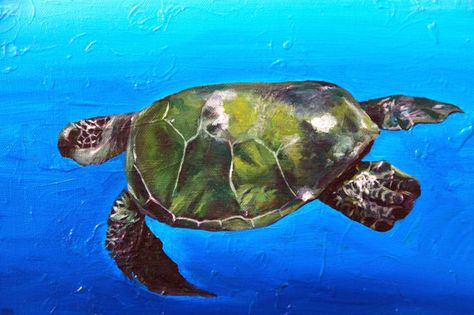 Check out this item in my Etsy shop https://www.etsy.com/listing/171785921/turtle-honu-hawaiian-11x14-giclee Marine Life Art, Sea Life Wall Art, Aquatic Art, Underwater Painting, Sea Turtle Art, Underwater Theme, Underwater Art, Colorful Oil Painting, 8x10 Art Prints