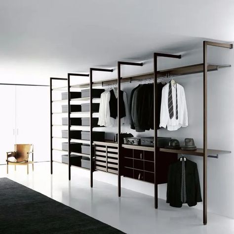 Which Is Better: Open Or Closed Dressing Room? Cheap Walk In Wardrobe Ideas, Closet Industrial, Chiro Office, House Image, Walking Closet, Open Wardrobe, Walk In Closet Design, Luxury Closets Design, Open Closet