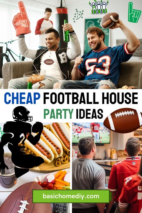 Get ready to host the ultimate Game Day house party on a budget with these DIY and wallet-friendly football party ideas! From clever decorations to tasty snacks and games, these tips will make your gathering a touchdown. Have a blast without breaking the bank! 🏈🏡🎉 #FootballParty #DIYPartyIdeas #GameDayFun Football Party Food Ideas, Fantasy Football Party, House Party Ideas, Football Shaped Foods, Football Party Ideas, Football Treats, Football Party Foods, Hot Corn, Healthy Party Food