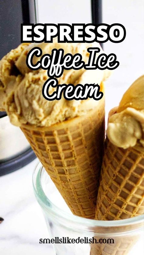 Coffee Ice Cream is the ultimate indulgence for coffee lovers. This 
recipe takes a classic to new heights with an ultra-creamy texture by 
using sweetened condensed milk. Forget about fussy egg-based custard; 
this no-fuss approach delivers a rich and creamy ice cream that's 
perfect for any occasion No Egg Ice Cream Maker Recipes, Ice Cream With Sweetened Condensed Milk, Frozen Casserole Recipes, Homemade Coffee Ice Cream, Coffee Dessert Recipes, Cookie Monster Ice Cream, Espresso Ice Cream, Coffee Ice Cream Recipe, Frozen Dessert Recipes