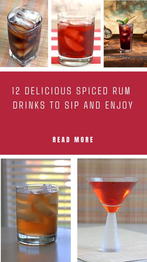 Looking to cozy up this fall season? Try out some delicious spiced rum cocktails that will warm you up from the inside out! These spiced rum drinks are perfect for autumn evenings spent with friends or curled up by the fire. Whip up one of these fall drinks with alcohol and watch your worries melt away. Whether you're a fan of classic cocktails or looking to try something new, these recipes will surely impress your guests and add some spice to your gatherings. Recipes With Spiced Rum, Drinks Made With Spiced Rum, Spiced Rum Drinks Recipes, Captain Morgan Spiced Rum Drinks, Spiced Rum Drinks Easy, Drinks With Spiced Rum, Club Soda Drinks, Ginger Drink Recipe, Spiced Rum Recipes