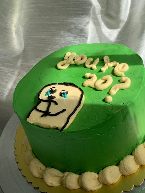 Cakes For 20th Birthday Men, 20 Birthday Cake Men, Cake For 17th Birthday Boy, Funny 17 Birthday Cake, Cakes 19th Birthday, 20 Birthday Cake Aesthetic, 19th Birthday Cake For Boys, Birthday Cake For 20th Birthday, Green Aesthetic Birthday