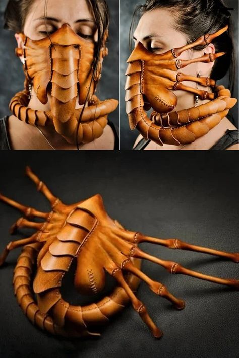 This mask got tons of compliments at our nearby UFO festival. 🦂Perfect fit my giant cranium. It will be used for Halloween costume. Scorpion Mask, Hand Stitch, Stitching Leather, Scorpion, Hand Stitching, Halloween Costume, Halloween Costumes, Perfect Fit, Mask