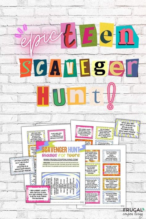 Get off the electronics and solve a few challenging riddles! This printable teen scavenger hunt requires brain power and fun sleuthing skills. Teenagers can solve the clues to find a prize! Scavenger Hunt Riddles For Teens, Riddles For Teens, Teen Scavenger Hunt, Scavenger Hunt Riddles, Challenging Riddles, Planning A Baby Shower, Brain Power, Baby Shower Planning, Scavenger Hunt