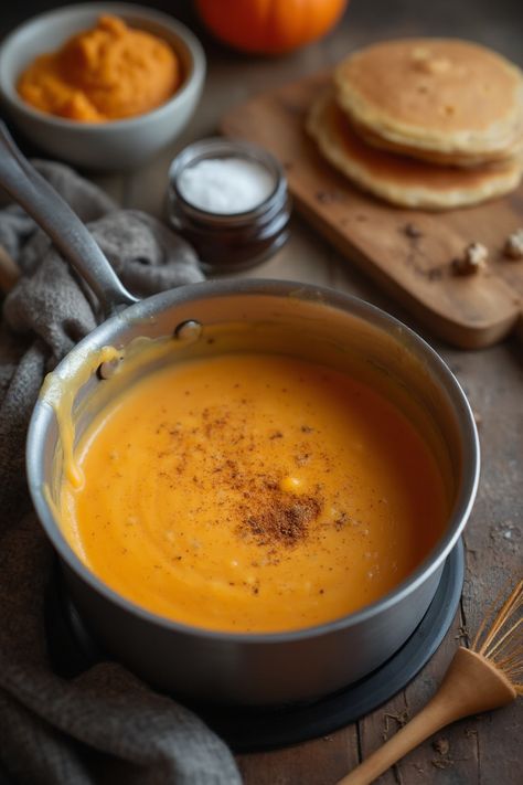 Easy Pumpkin Spice Sauce Recipe

Ingredients

- 1 cup pumpkin puree
- 1 cup sugar
- 1 cup water
- 1 tablespoon pumpkin pie spice
- 1 teaspoon vanilla extract

Instructions

- In a medium saucepan, combine pumpkin puree, sugar, and water. 
- Bring to a simmer over medium heat, stirring constantly until the sugar is dissolved. 
- Full Recipe on... Pumpkin Sauce For Pancakes, Pumpkin Hot Sauce, Pumpkin Spice Sauce Recipe, Pumpkin Spice Sauce, 1 Cup Pumpkin Puree, Pumpkin Spice Pancakes, Custard Sauce, Pumpkin Custard, Pumpkin Sauce