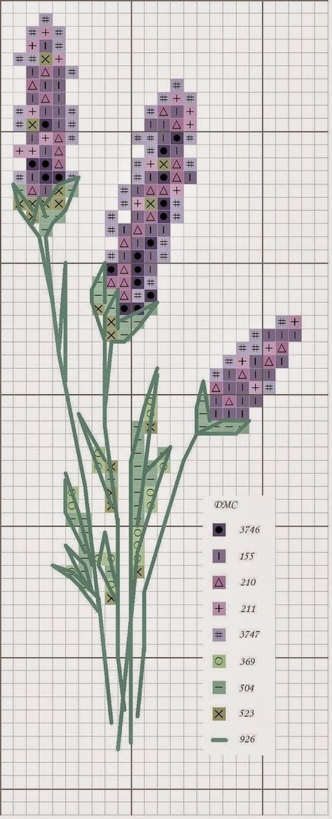 Lavender Crafts, Cross Stitch Bookmarks, Embroidery Flowers Pattern, Floral Cross Stitch, Cross Stitch Patterns Free, Free Cross Stitch, Hand Embroidery Patterns, A Cross, Cross Stitch Flowers