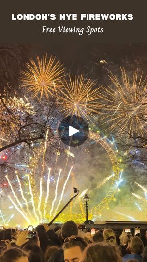 328K views · 12K reactions | Top tips to see NYE fireworks for FREE 👇 If you are in London and didn’t manage to get the ticket for London’s New Year’s Eve fireworks official viewing locations (sold out now), these are some locations where you could enjoy for free 🎆🎇 ⏰ The event starts at 9pm on 31st Dec as the DJ starts playing music 🎆 A countdown to midnight takes place and then a spectacular 12 min firework display begins 🚶‍♀️Get there as early as 8am for a better chance to grab yourself a good viewing spot. 🌯 Carry enough food/drinks along as there won’t be any shops nearby 📍Southwark & Millennium bridge are the closest and therefore offers the best views. But they are also the busiest and will be packed. I would suggest going to the Vauxhall or Lambeth Bridge, both are slightly Nye Fireworks, Firework Display, Waterloo Bridge, Millennium Bridge, Weather Predictions, Going To Rain, Its Cold, Fireworks Display, Music A