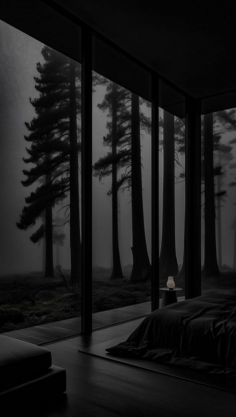 Home Aesthetic Black And White, Black Aesthetic Interior, Dark Apartment Aesthetic, Dark Luxury House, Black Penthouse, Black Modern Interior, All Black House, Mob Aesthetic, All Black Aesthetic