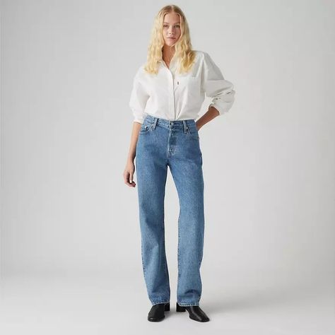 501® '90s Women's Jeans - Medium Wash | Levi's® CA 501 90s Jeans, Ribcage Jeans, Levi 501, 90s Jeans, Levi Jeans Women, Levi’s Jeans, Relaxed Jeans, Levi’s 501, Loose Jeans