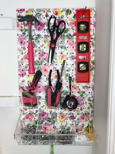 Garage Tool Storage Ideas, Garage Setup, Tool Storage Ideas, Large Pegboard, Diy Pegboard, Utility Closet, Garage Tool Storage, Garden Tool Storage, Garage Tools