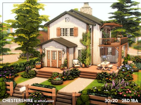 The Sims Resource - Chestershire (NO CC) Sims 4 30x40 House, Sims 4 Basic House, Sims 4 Tray Files House, Sims House Download, Sims 4 Henford-on-bagley House, Sims 4 Home Download, Sims 4 40x30 House, Sims 4 Family Cc, Sims 4 Small Houses Layout