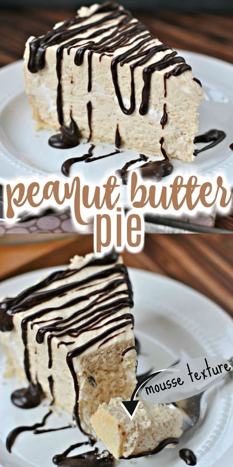 Peanut Butter Mousse Pie, Quick Party Desserts, Gooey Desserts, Hot Fudge Cake, Pillsbury Pie Crust, Easy Party Desserts, Mousse Pie, Hot Chocolate Fudge, Viral Recipes