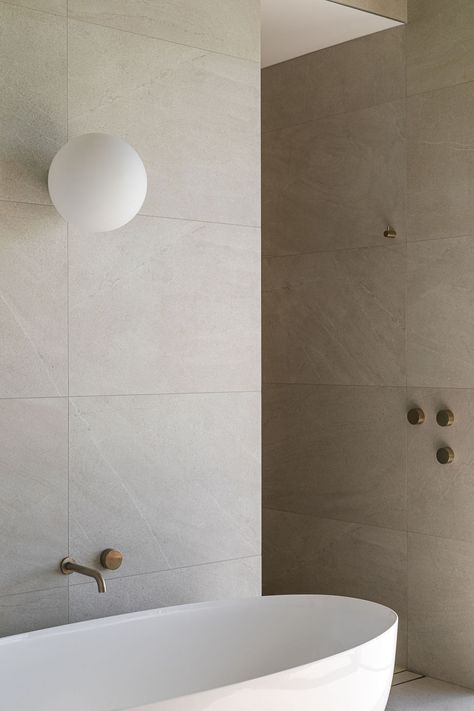 Neutral Bathroom Tile, Bali Style Home, Neutral Bathroom, Modern Minimalist Home, Bathroom Design Inspiration, Curved Walls, The Local Project, Tiles Texture, Beach Bathrooms