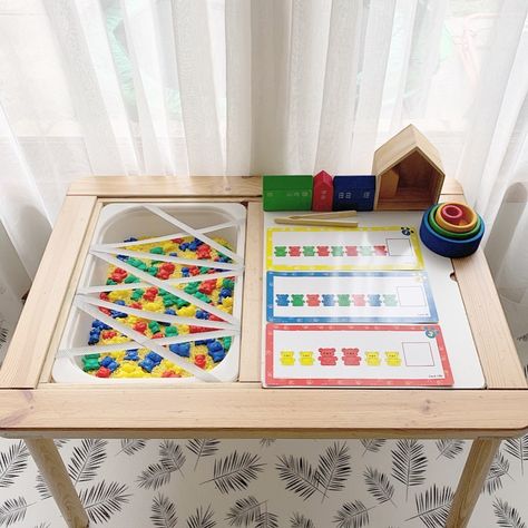 Sensory Ikea Table, Ikea Activity Table Ideas, Ikea Table Sensory Bin, Ikea Sensory Bin Ideas, Flisat Sensory Table Ideas, Ikea Sensory Table Ideas, Flisat Table Ideas, Ikea Flisat Table Ideas, Sensory Table Ideas For Preschool