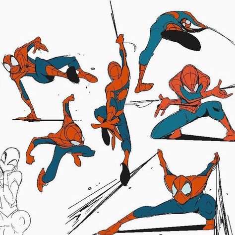 Grace Liu, Spiderman Poses, Spiderman Drawing, Spiderman Art Sketch, Action Pose Reference, Spiderman Artwork, Different Poses, Marvel Spiderman Art, Icarly