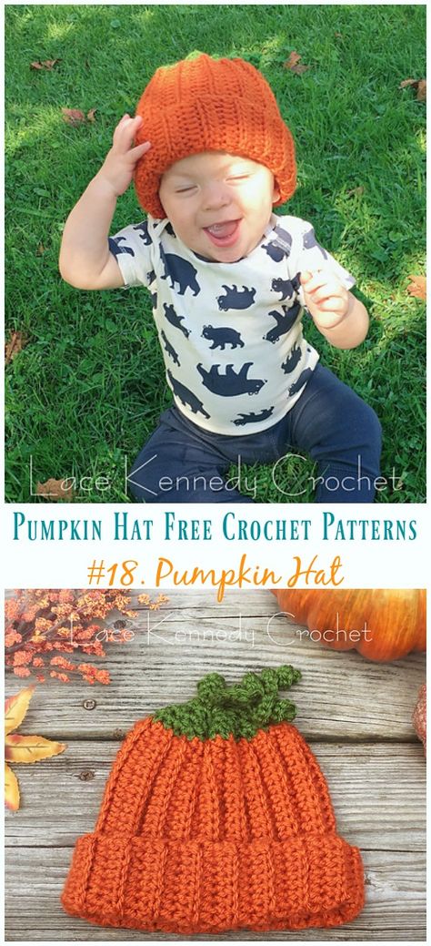 Pumpkin Hat Crochet Free Pattern - #Pumpkin; #Hat; Free #Crochet; Patterns Pumpkin Hat Crochet, Pumpkin Hat Pattern, Baby Pumpkin Hat, Crochet Pumpkin Hat, Autumn Patterns, Autumn Crochet, Pumpkin Crochet, Crocheted Things, Beanie Hat Pattern