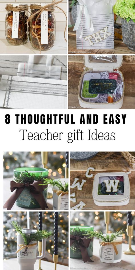 Christmas Teacher Gift Idea Teacher Winter Gifts, Cheap Teacher Gift Ideas, Teacher Colleague Gifts Christmas, Gift For Teacher Friend, Easy Gifts For Teachers, Christmas Gifts Teachers Actually Want, Winter Teacher Gift Ideas, Church Volunteer Christmas Gifts, Teacher Gifts Diy Christmas