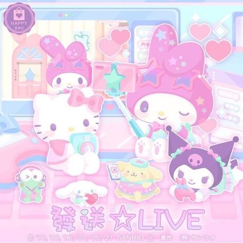 Sanrio Poster, Hello Sweet Days, Hello Kitty Wallpaper Hd, Sweet Days, Japanese Poster Design, Baby Pink Aesthetic, Hello Kitty Art, Sanrio Wallpaper, Hello Kitty Iphone Wallpaper