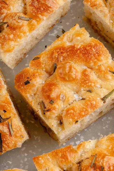 Focaccia Recipes, Easy Focaccia Recipe, Foccacia Recipe, Homemade Focaccia, Homemade Sandwich Bread, Vegan Breads, Vegan Bread Recipe, Baking Breads, Bakery Goods