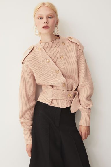 H&M Studio A/W 2020 | H&M AT Bright Blue Suit, Rib Knit Cardigan, Cardigan Top, Knit Fashion, Knit Jacket, Wool Coat, Fashion Company, World Of Fashion, Knit Cardigan