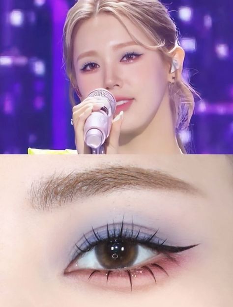 Idol Makeup Korean, Kpop Makeup Female, Kpop Makeup Looks, Kpop Idol Makeup, Kbeauty Korean Makeup, Idol Makeup, Kpop Makeup, Anime Eye Makeup, Cute Eye Makeup