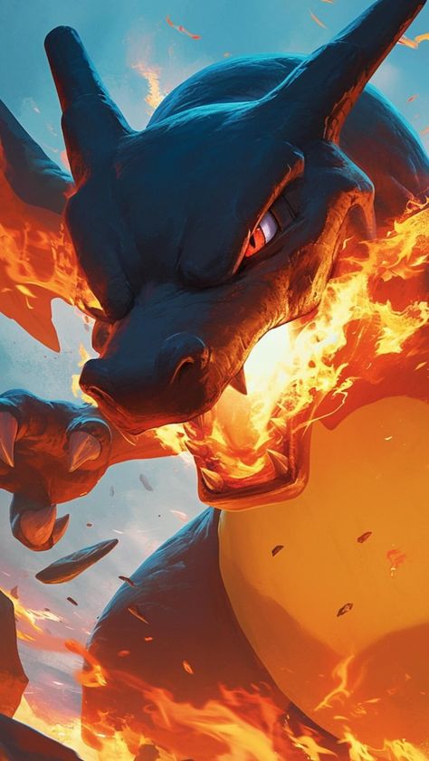 【CHARIZARD 】 ⁀➷ Wallpaper ✪ Chimchar Wallpaper, Realistic Charizard, Aesthetic Pokemon Wallpaper, Charizard Wallpaper, Entei Pokemon, Shiny Charizard, Pokemon Watch, Charizard Art, Pokemon World