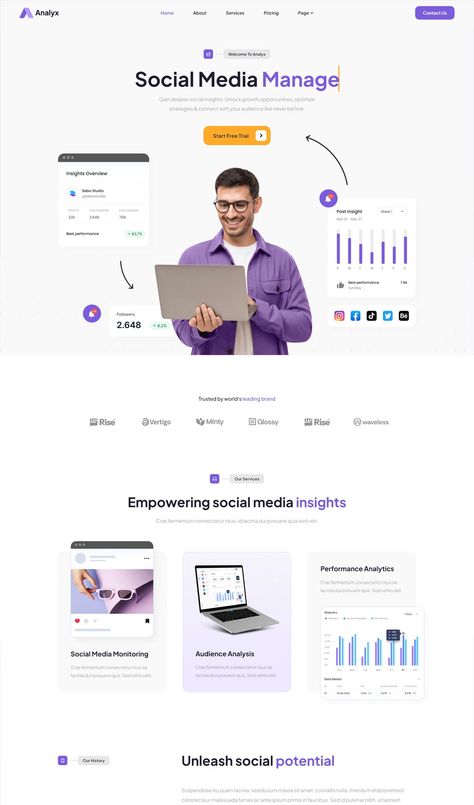 #Web_Design_Categories #Programming_Website_Design #Social_Media_Agency_Website_Design #Social_Media_Management_Website Sass Website Design, Saas Landing Pages, Web Agency Website Design, Saas Website Design, Agency Landing Page Design, Programming Website, Emailer Design, Social Media Manager Website, Saas Marketing