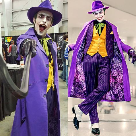 Joker Poses, Joker Suit Costumes, Joker Fashion, Batman And The Joker Costumes, Hot Joker Costumes Guy, Joker Purple Suit, Joker Costume Joaquin, Joker Outfit, Robin Joker