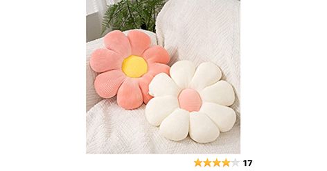 2pcs Flower Pillow - Pink & White Daisy Flower Shaped Throw Pillows, Cute Flower Plush Floor Pillow Cushion for Bedroom Sofa Chair Decor (15.35 Inch, White + Pink) : Amazon.ca: Home Preppy Aesthetic Room, Girls Bedroom Bedding, Preppy Pillows, Pillows Cute, Daisy Pillows, Sunflower Throw Pillows, Sunflower Pillow, Preppy Room Decor, Flower Throw Pillows