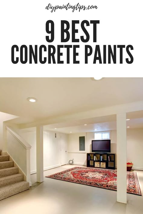 Designer Basement, Painting Basement Walls, Best Concrete Paint, Painting Concrete Walls, Basements Ideas, Basement Bathrooms, Concrete Basement Walls, Painting Basement Floors, Concrete Basement Floors