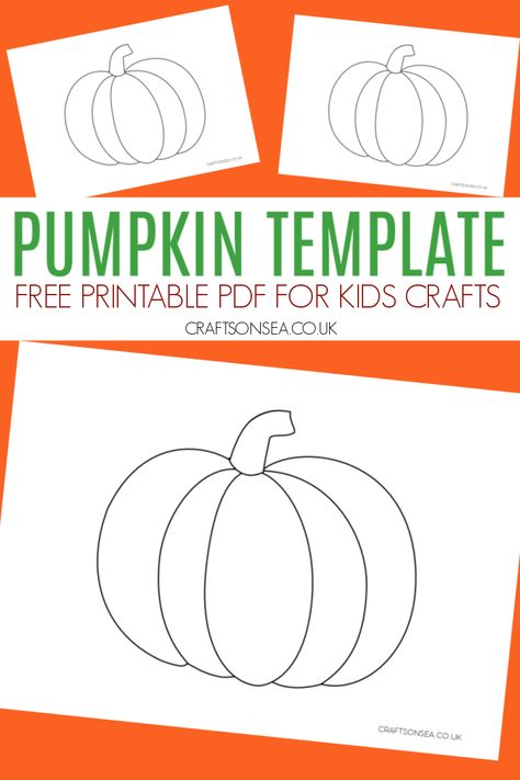 Pumpkin Craft Template (FREE Printable PDF) Free Pumpkin Template, Printable Pumpkin Template, Pumpkin Templates Free Printable, Pumpkin Templates Free, Pumpkin Template Printable, 2nd Grade Crafts, Pumpkin Templates, Weather Activities For Kids, Template Free Printable