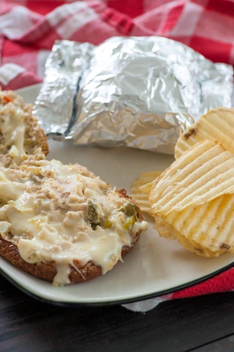 Cheesy Hot Tuna Sandwiches Hot Tuna Sandwich, Tuna Sandwich Recipe, Melt Sandwiches, Super Bowl Treats, Tuna Sandwich Recipes, Tuna Sandwiches, Tuna Melt Sandwich, Tuna Melt Recipe, Tuna Burgers