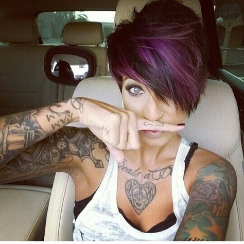 Pixie Hair Color, Stylish Hair Colors, Hair Colour Design, Longer Pixie Haircut, Long Pixie Hairstyles, Ombré Hair, Popular Haircuts, Haircut Ideas, Stylish Hair