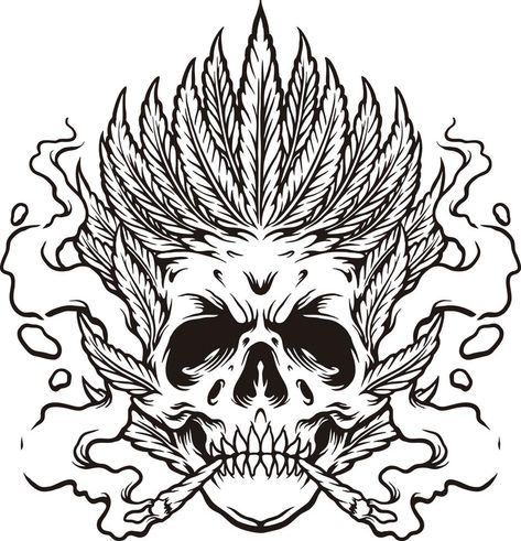 Herbalife Motivation, Indian Skull Tattoos, Skull Coloring, Skull Stencil, Skull Coloring Pages, Leaf Outline, Cool Small Tattoos, Leaf Drawing, Graffiti Drawing