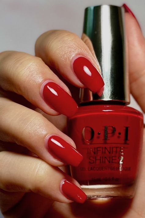 OPI Thrill of Brazil swatch Candy Apple Red Nails Acrylic, Thrill Of Brazil Opi, Opi Thrill Of Brazil, Big Apple Red Opi, Opi Dutch Tulips, Opi Red Nail Polish, Opi Big Apple Red, Opi Red, Long Natural Nails